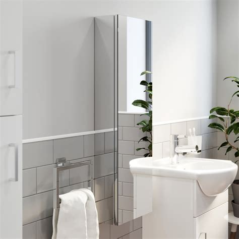 stainless steel tall mirrored cabinet|wall mounted tall bathroom cabinets.